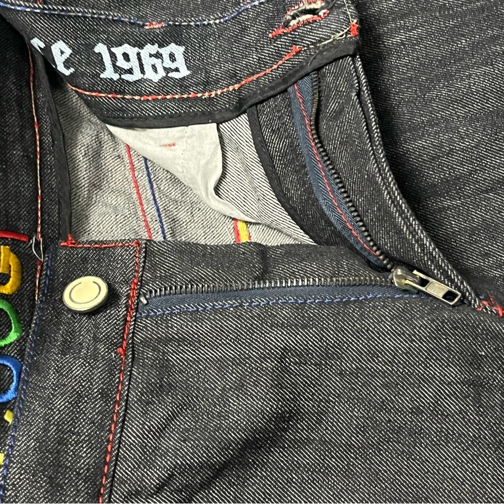 COOGI Vintage straight leg embroidered denim jeans men’s size 38 hip hop - Picture 12 of 14